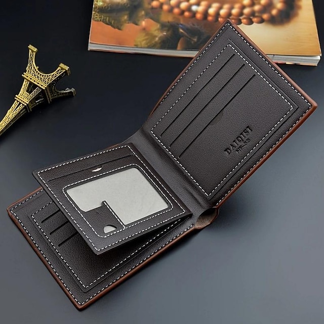 New Men's Wallet Short Business Youth Horizontal Light Luxury Multiple  Card Slot