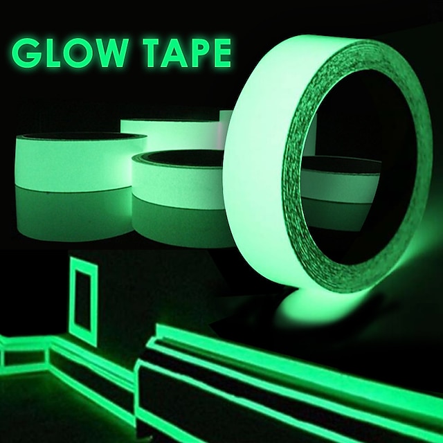  lichtgevende tape zelfklevende tape nachtzicht lichtgevende strip roll glow in dark veiligheidswaarschuwing beveiliging podium woondecoratie tapes