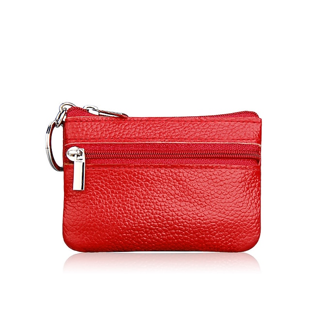  Modet läder mini myntväsk plånbok clutch dragkedja liten mjuk nyckelkorthållare pengapåse fickplånböcker