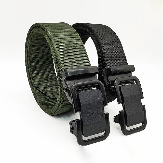  Men's Tactical Belt Nylon Web Work Belt Black Kakhi Nylon Plain Daily Wear Going out Weekend
