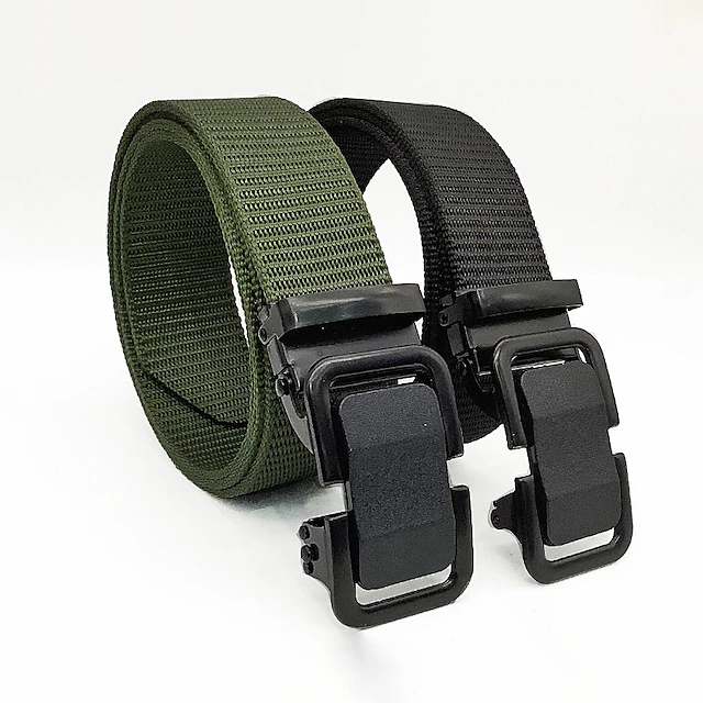 Men's Tactical Belt Nylon Web Work Belt Black Kakhi Nylon Plain Daily Wear Going out Weekend 11