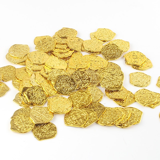  Oro español plata pirata romano moneda de oro decoración de fiesta carnaval accesorios de juego de carnaval