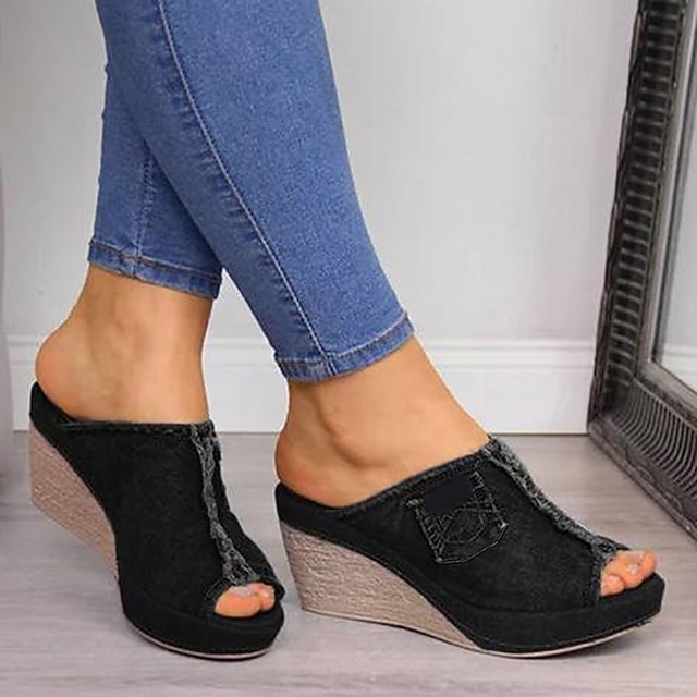 Infradito Con Plateau Donna - Sandali Con Zeppa Per Estate E Spiaggia - Foto 6