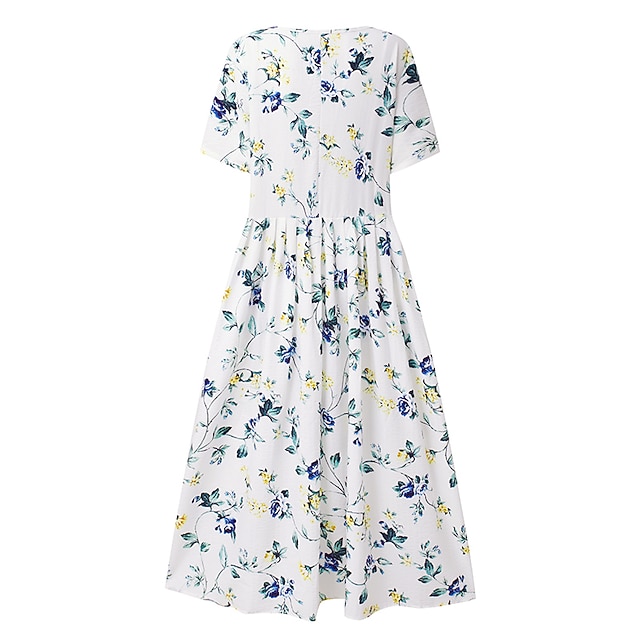 Générique Robe Lin Femme, Robe Mi Longue Femme Ete, Robe Longue