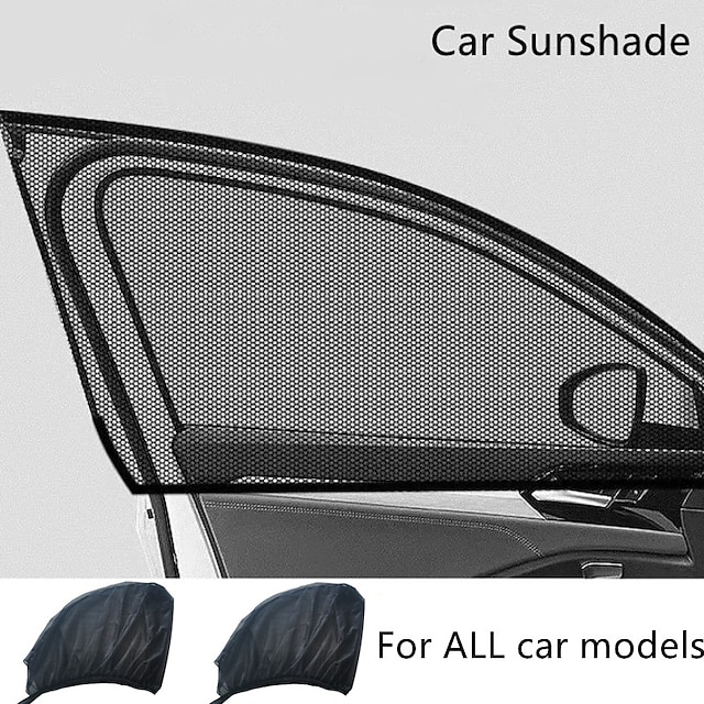  2 stk bilstyling tilbehør solskjerm auto uv protect gardin sidevindu solskjerm mesh solskjerm beskyttelse vindusfilm