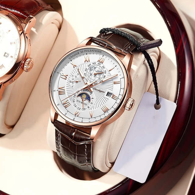  Мужские часы марки poedagar, роскошные светящиеся водонепроницаемые кварцевые часы, кожаные модные наручные часы с календарем