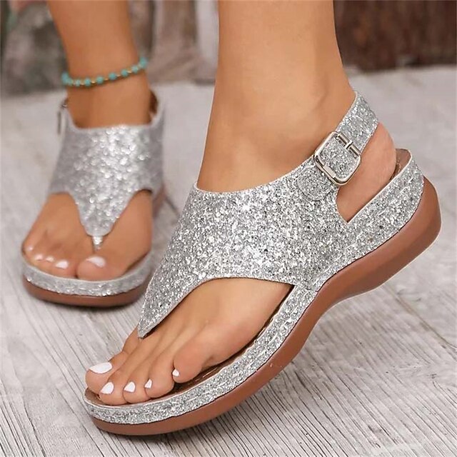 Women's Sandals Boho Bohemia Beach Wedge Sandals Plus Size Party Daily