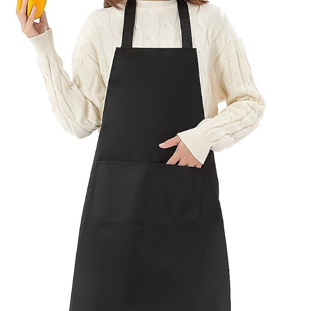  Avental de chef para mulheres e homens, avental de cozinha, avental de jardinagem personalizado com bolso, avental de trabalho em lona de algodão cruzado nas costas resistente ajustável