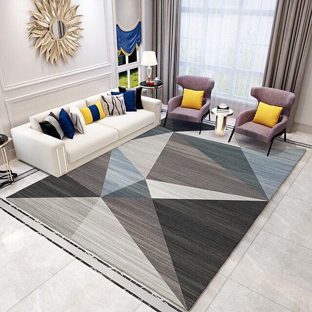 Geometric Living Room Floor Mat Carpet Abstract Area Rug Bedroom ...