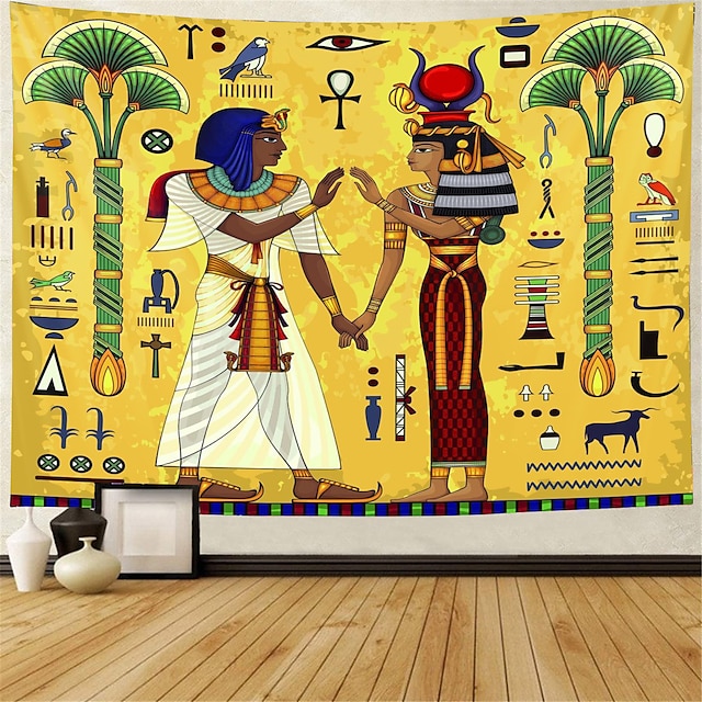  egypten antik mytologi hængende gobelin vægkunst stort gobelin vægmaleri indretning fotografi baggrund tæppe gardin hjem soveværelse stue dekoration