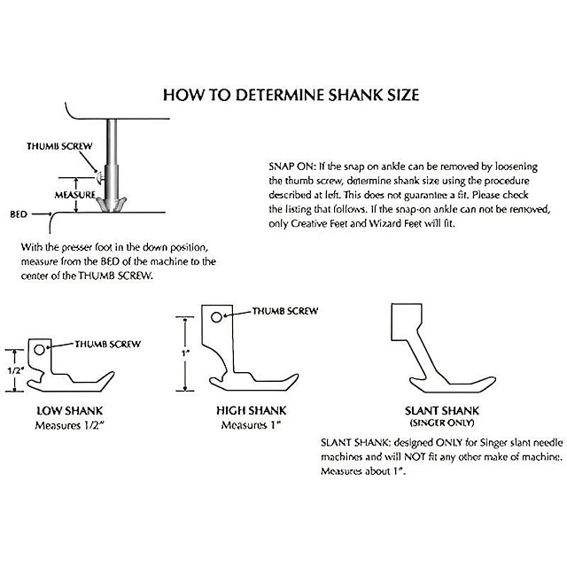 Stitch In Ditch Foot/Edge Joining Foot Sewing Machine Presser Foot