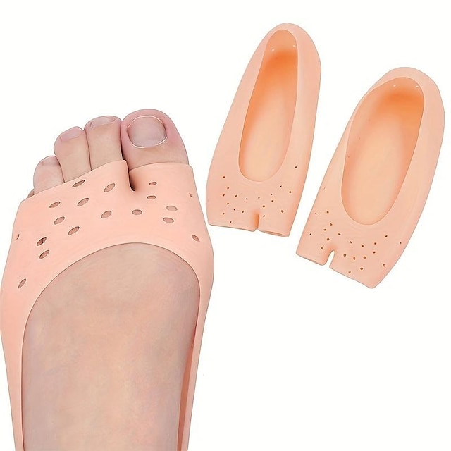  2 peças de meias protetoras para os pés sapatos pedic meias internas de gel hidratante de silicone neutro