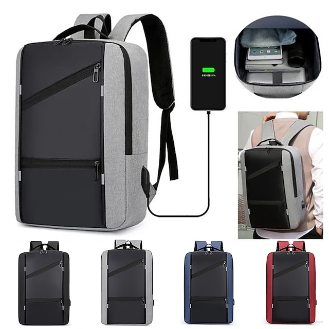 Laptop-USB-Rucksack, Schultasche, Rucksack, Diebstahlschutz, Herren-Rucksack, Reise-Tagesrucksäcke, männlicher Freizeitrucksack, Damen, Geschenk für den Schulanfang