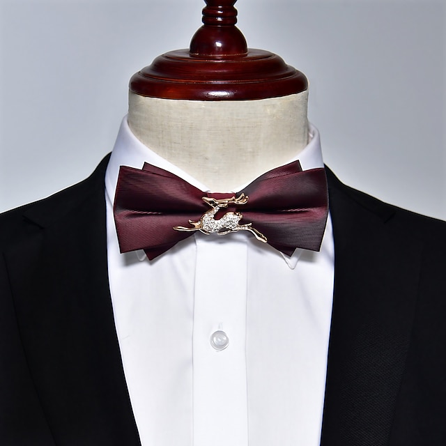  Homens Gravata Borboleta Gravatas Laço Pré-empatado Ajustável Laço Tecido Casamento Festa de aniversário
