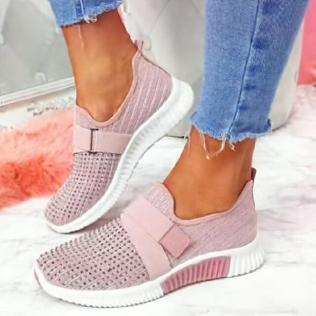 Men's Sneakers Flyknit Shoes White Shoes Running Sporty Athletic Tissage Volant Breathable Lace-up Loafer Black White khaki Summer Spring Fall main image 1