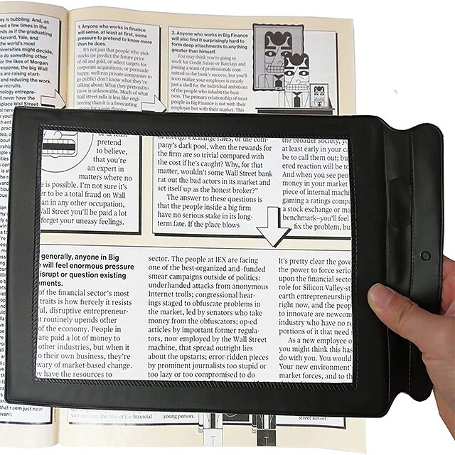 A4 Lenses Large Sheet Magnifier Magnifying Glass Book Reading Lens Page ...