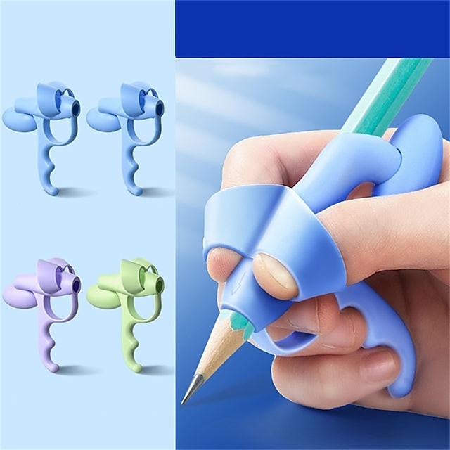  4 قطعة قبضة قلم رصاص للأطفال بخط اليد واللوازم المدرسية الرسم الرسم& لوازم فنية ، هدية العودة إلى المدرسة