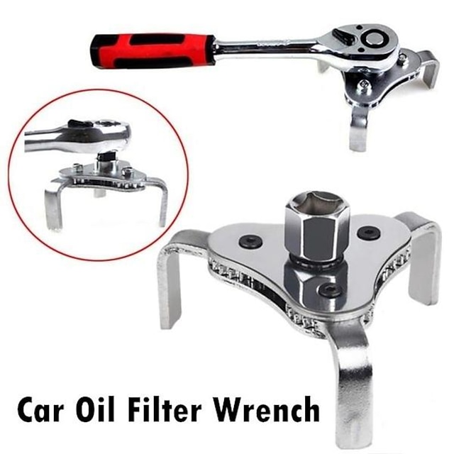  3 Jaw Adjustable Two Way Oil Filter Wrench Car Disassembly Maintenance Tool