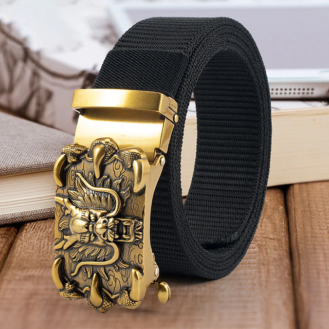 Men's Tactical Belt Nylon Web Work Belt Black Blue Nylon Alloy Plain Daily Wear Going out Weekend 9