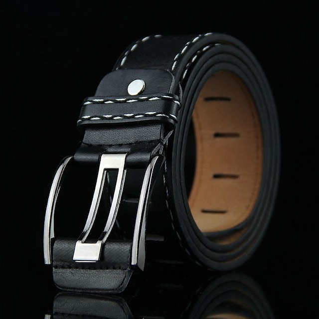 Men's Sashes Belt Men's belt Waist Belt Black Blue PU Leather Alloy ...