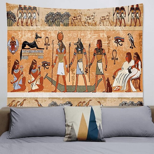 Egyptian Tapestry Hanging Tapestry Ancient Historical Wall Art Large