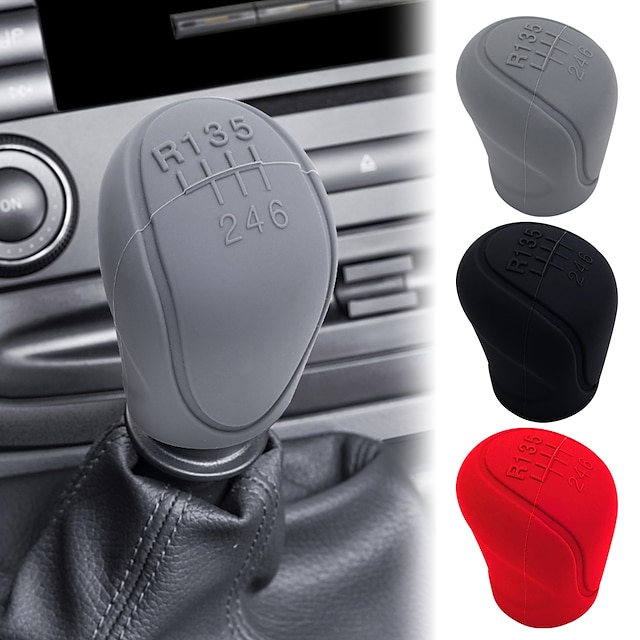 Car Anti-Skid Shift Cover Silicone Handbrake Cover Universal Manual Automatic Rod Head Protection Gear Sleeve Interior