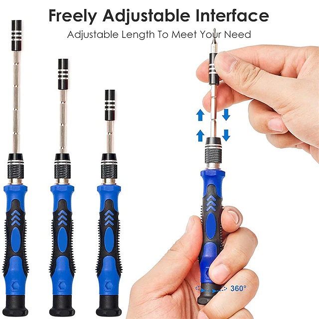 Small Screwdriver Case 124-in-1 Professional Electronics Repair Tool Kit - Precision ...