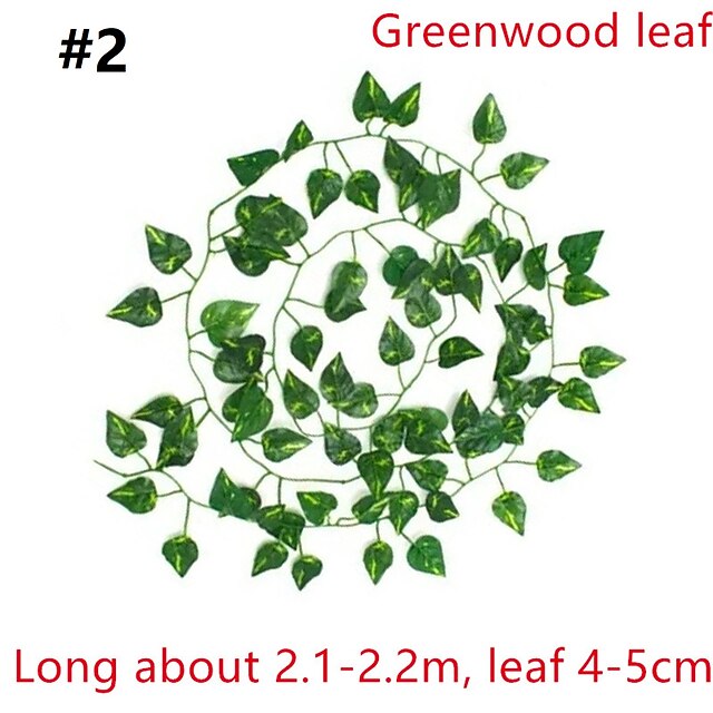 12pcs 200CM Hot Artificial Plants Rattan Creeper Green Leaf Ivy Vine