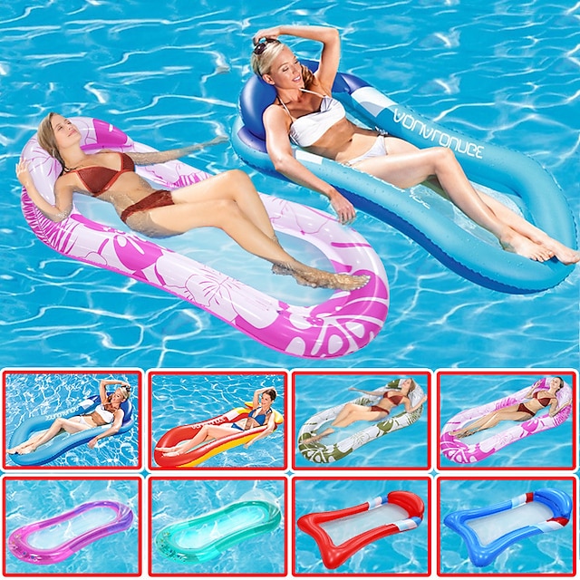  Pool Float Spot aufblasbare Wasserliege mit Armclip Netz schwimmende Reihe Schwimmring Wasserspielzeug aufblasbare schwimmende Reihe