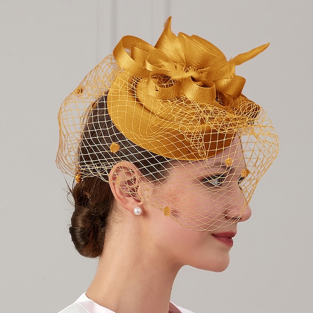 Caprilite Fascinator Mit Schleier & Federn – Hut Für Hochzeit & Pferderennen
