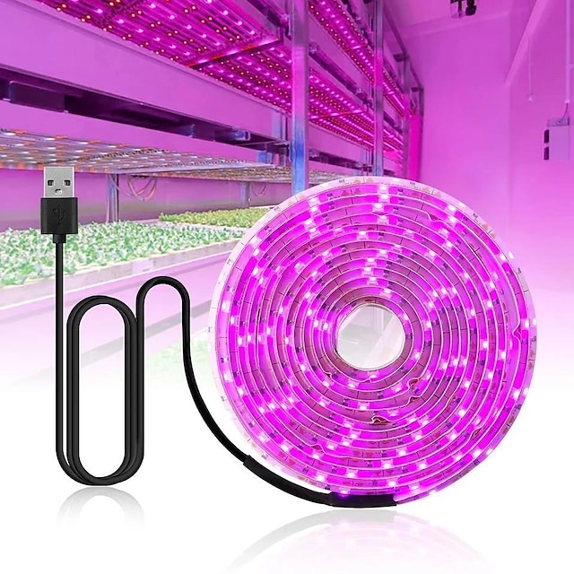  LED růstové páskové osvětlení usb 5v plné spektrum růstové světlo sukulentní světlo pro květiny a sazenice