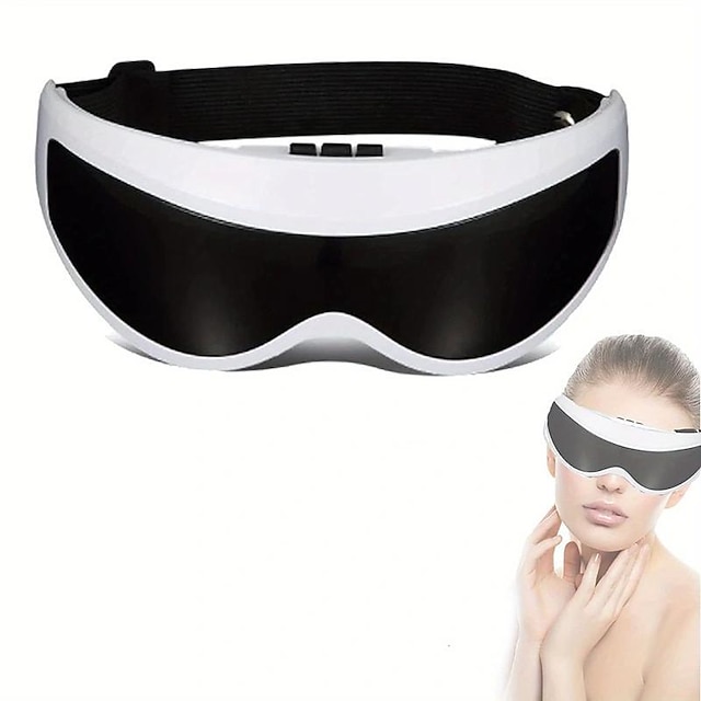  trådløs oppladbar øyemassørmagneter akupunktur massasje vibrer øyepleie tretthet avspenningsbriller forbedrer synet