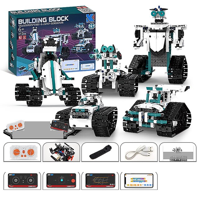  Programming Science And Education Variable Robot Building Blocks Compatible With Small Particle Splicing Children's Electric Remote Control Toys