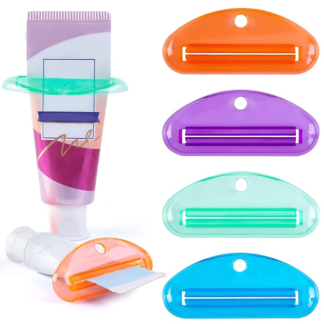  Zahnpasta-Quetscher, Zahnpasta-Tuben-Quetscher, hängende Zahnpasta-Clips für Badezimmer, verschiedene Farben