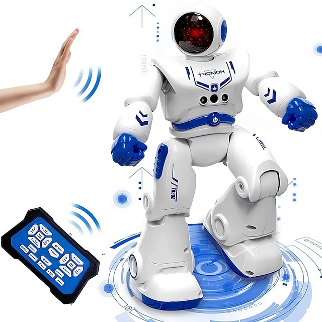  Robot Toys Robot Smart Programmable Gesture Sensing Robot Remote Control Dancing Intelligent Programmable Robot For Kids Aged 6-8-10 Festival Birthday Gifts