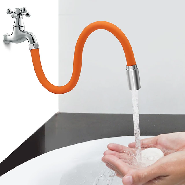 Faucet Extension Tube 45cm, Universal Flexible Hose Shapeable Water Pipe Multipurpose Connector Faucet for Kitchen Sink Bathroom Garden 11
