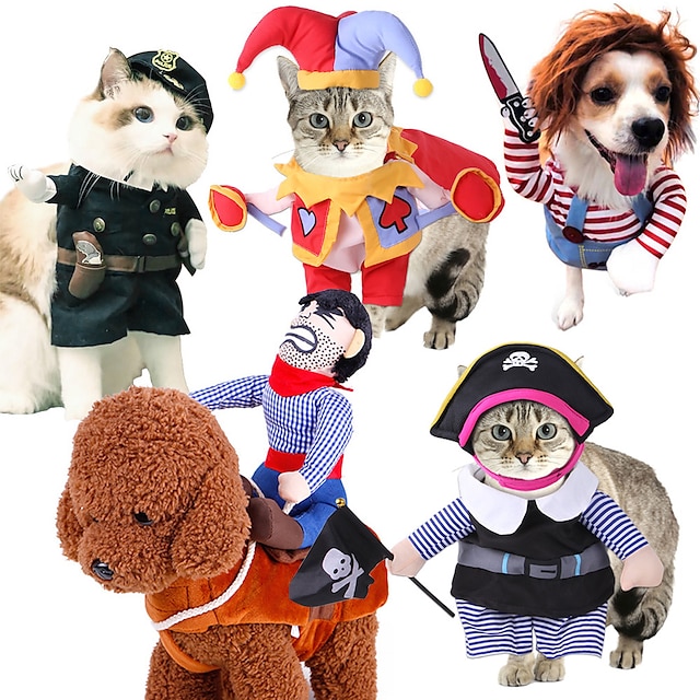  Dog Costume Dog Cat Costume Pet Pouch Hoodie Cosplay Funny  Halloween Winter Dog Clothes Puppy Clothes Dog Outfits Soft Costume for Halloween/Carnival