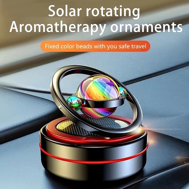  Car Solar Air Freshener Rotatable Air Purifier Aromatherapy Diffuser Car Decoration Accessories For Car Home Interior Fragrance