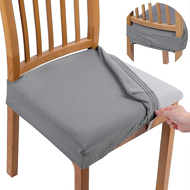  Capa de cadeira de jantar capa elástica para assento de cadeira elástica protetor de cadeira para festa de jantar hotel casamento macio removível lavável