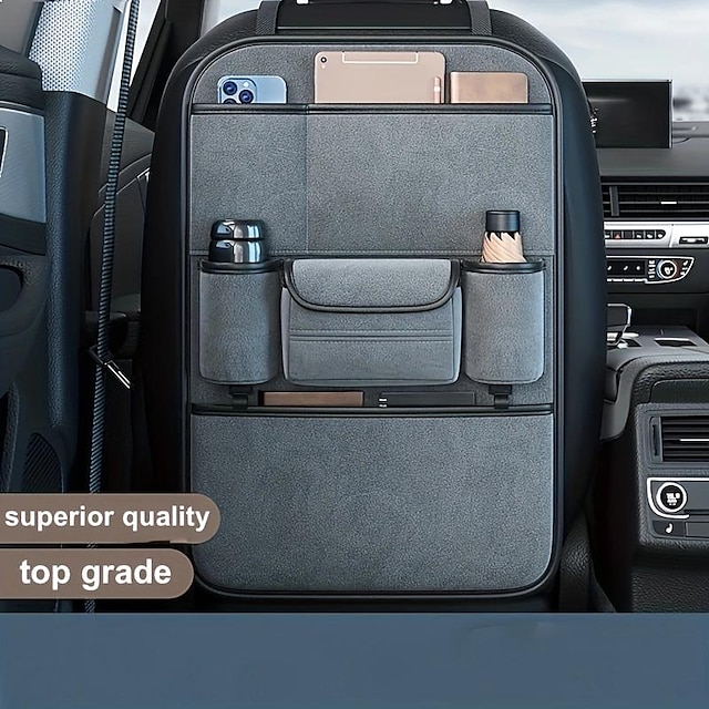  1kpl premium auton selkänojan järjestäjä auton istuimen selkänojan suoja potkumatot selkänojan suoja ja mukinpidike universaalit matkatarvikkeet