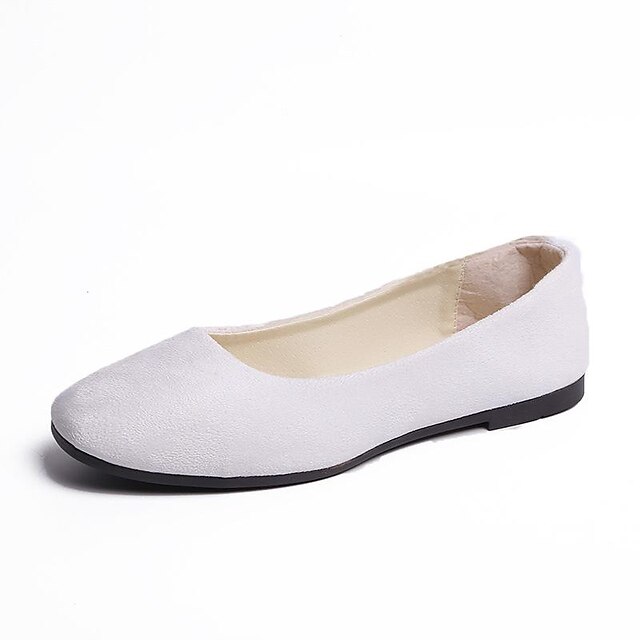 Women's Flats Slip-Ons Plus Size Comfort Shoes Daily Solid Color Flat ...