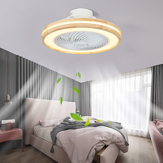  светодиодные потолочные вентиляторы с регулируемой яркостью света и дистанционным управлением 20-дюймовый потолочный светильник скрытого монтажа акриловый абажур люстра спальня гостиная 110-240 В