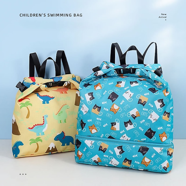  Children'S Swimming Bag With Dry And Wet Separation Large Capacity Waterproof Storage Bag Baby Specific Hot Spring Wash Backpack Backpack 1PC