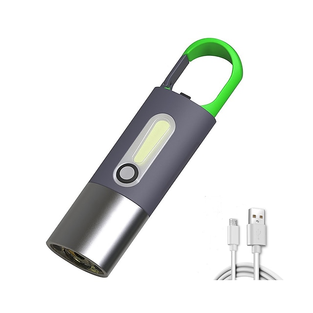 Tragbare Mini-Taschenlampe, LED-Cob-Schlüssellicht, Seitenlicht, Beleuchtung, vier Lichtmodi, wasserdichte Taschenlampe