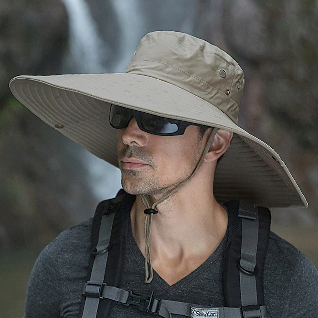 Wide Brim Sun Hat UPF50+ Fishing Hat Waterproof Quick Dry Breathable Summer Hat for Fishing Camping & Hiking Safari Beach 19