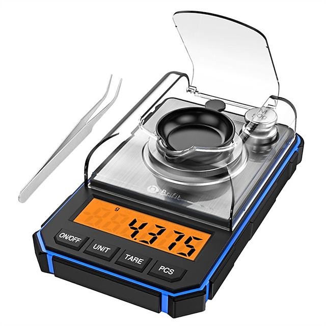  balança digital eletrônica portátil mini balança de bolso profissional de alta precisão miligrama 0,001g/50g pesos de calibração