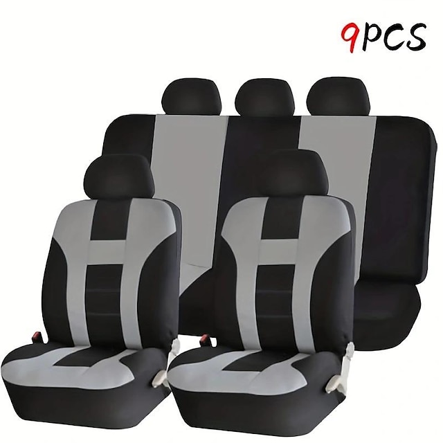  StarFire 4 PCS / 9 PCS Car Seat Cover for Front Seats Full Set Wear-Resistant Comfortable Portability for Car