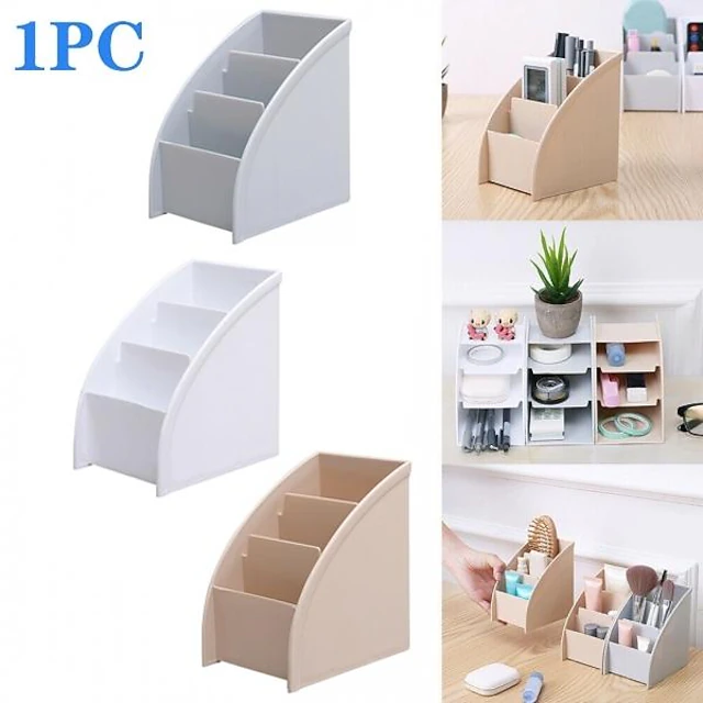 1PC Plastic Desktop Storage Box Cell Phone Holder TV Remote Control Stand Box2
