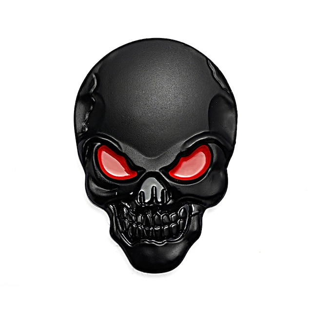  Halloween Skull Logo Stickers Emblem Badge 3D Metal Body Sticker Car Decorations