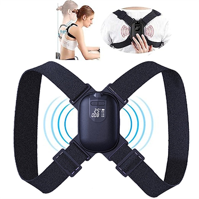  Intelligenter, verstellbarer Rückenhaltungskorrektor für Erwachsene & Intelligente Stütze für Kinder, Schulter-Trainingsgürtel, Korrektur der Wirbelsäule und des Rückens